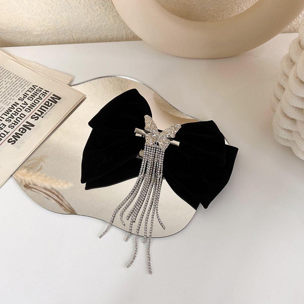 Kẹp Tóc Vải Nhung Hình Bướm Thời Trang Thu Đông Cho Nữ|Kẹp Tóc Hình Nơ Xinh Xắn Dành Cho Bé Gái