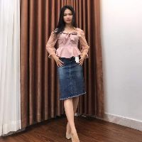 Áo kiểu thắt nơ tay lưới phồng