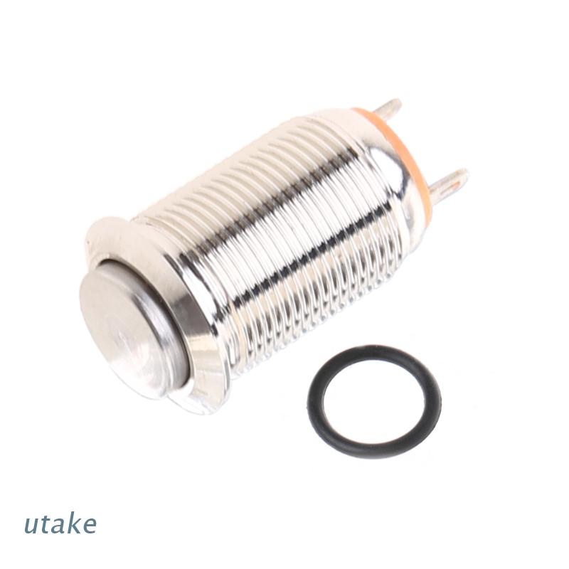 Công tắc nút bấm kim loại tự khóa chống thấm nước 12mm