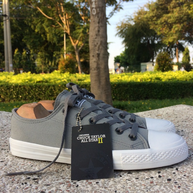 Giày Chuck 2 AllStar Cổ Thấp Xám Nhạt Nam