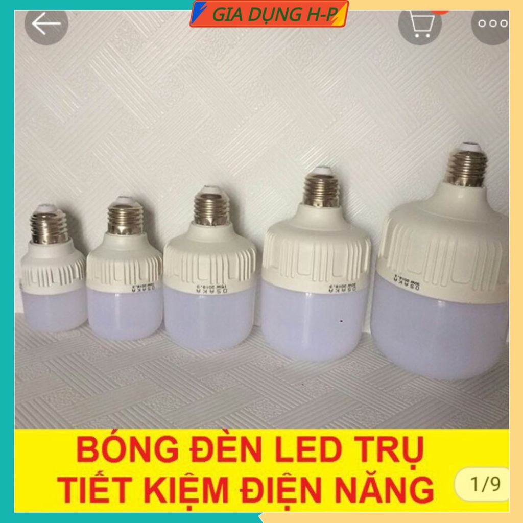 Bóng đèn LED trụ tròn 5w,10w,15w, 20W , 30W (đèn bulb) - chip LG ánh sáng chuẩn