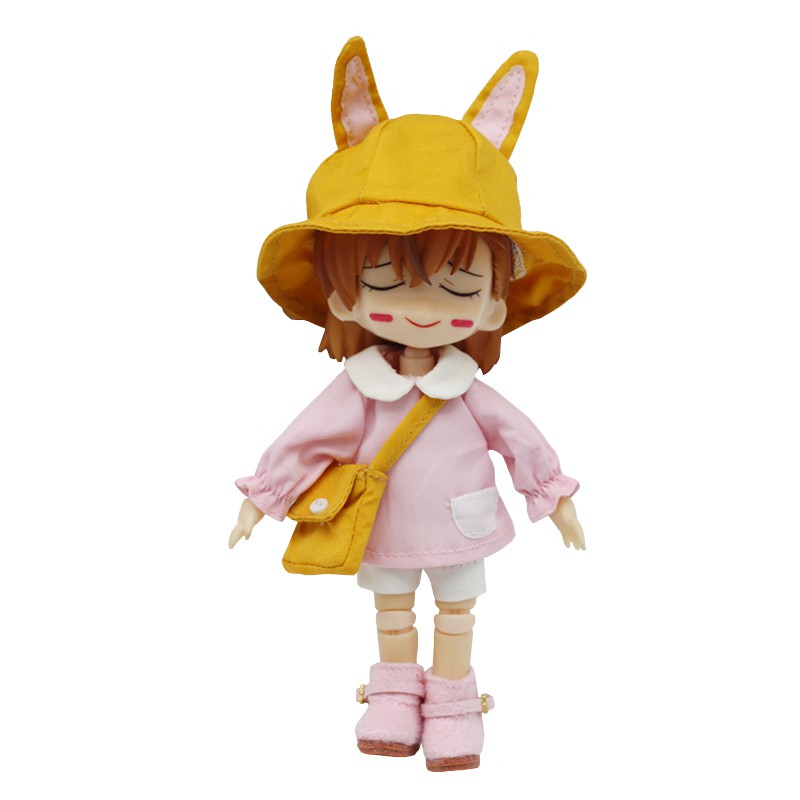 Bộ Trang Phục 4 Món Dễ Thương Cho Búp Bê Ob11 1/12 BJD