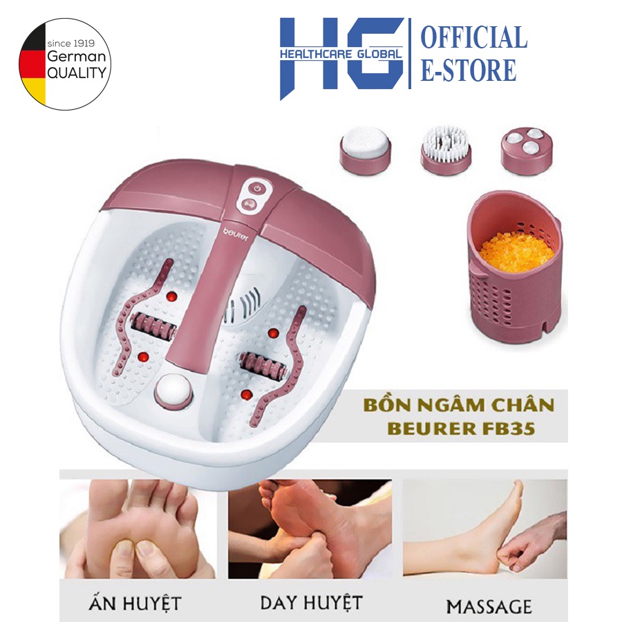 Bồn Massage, Ngâm Chân Beurer FB35 | Tích Hợp 3 Chế Độ Thư Giãn Xua Tan Mệt Mỏi, Căng Thẳng