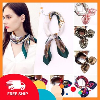 Khăn Lụa Vuông 50x 50, Khăn Lụa Quàng Cổ - Khăn Lụa Cuốn Cổ Loại B, Khăn Cuốn Túi xách _,,