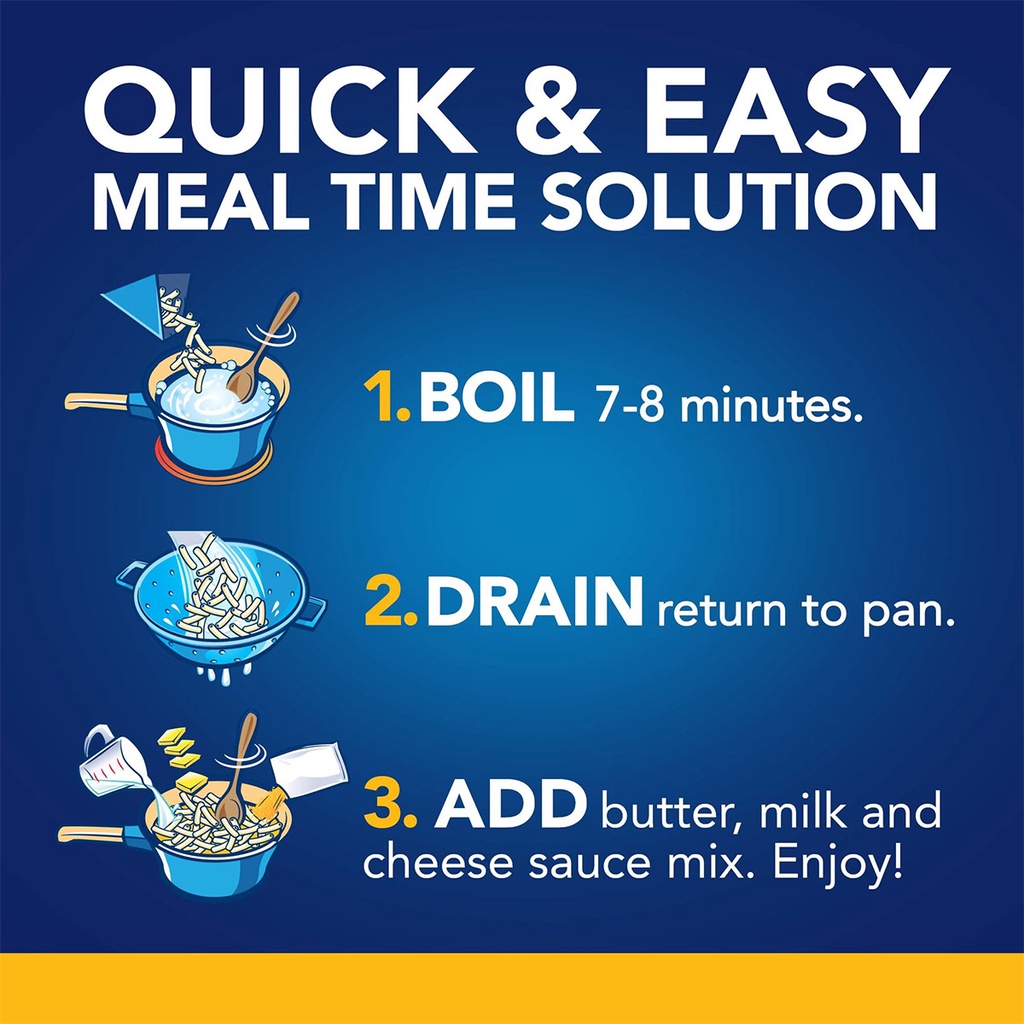 Nui Phô Mai Kraft Original Mac N Cheese Macaroni & Cheese Dinner, Hộp 206g