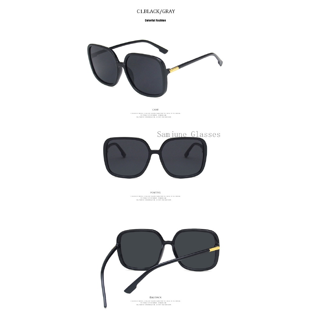 New style oversized square sunglasses ladies travel fashion style big square glasses