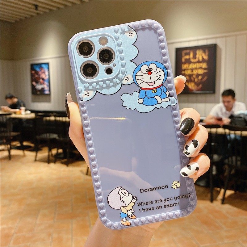 ốp điện thoại Tpu Họa Tiết Hoạt Hình Doraemon Dễ Thương Cho Iphone 12 11 Pro Max X Xs Max Xr 8 7 6 Plus Se