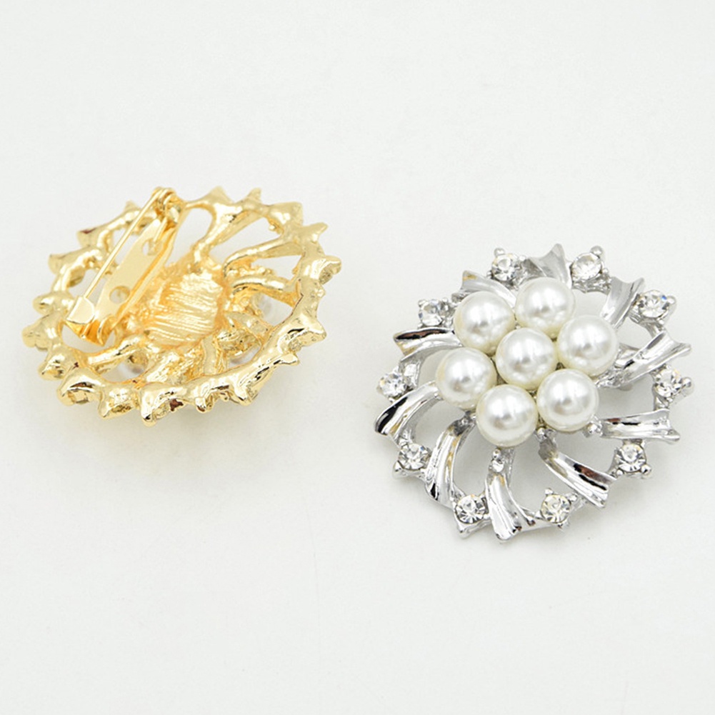 Ghim CàI ÁO HìNh Hoa ĐíNh Kim Cương NgọC Trai Giả ThờI Trang Cho Nữ