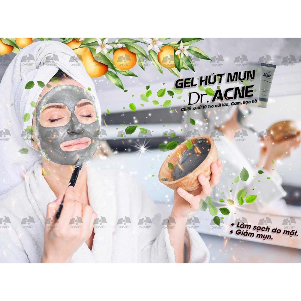 Gel Lột Mụn - DR.ACNE - Hút sạch mụn cám, mụn đầu đen. Thải độc chì- Sáng da SẢN PHẨM CHÍNH HÃNG