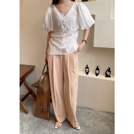 Quần vải ống suông