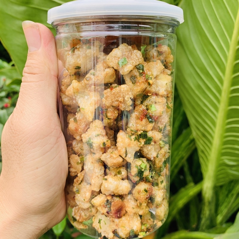 Tóp mỡ Sốt Mắm Hành, Tốp mỡ chiên giòn