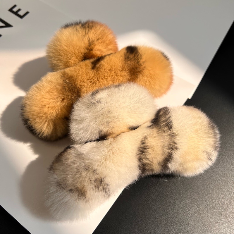 kẹp tóc lông phủ lông màu trơn giản đơn phong cách Hàn trẻ trung thời trang dành cho nữ kẹp tóc hàn quốc