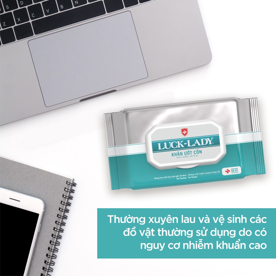 Mã lt50 giảm 50k đơn 250k combo 10 gói khăn ướt luck lady cồn 50 tờ gói - ảnh sản phẩm 5