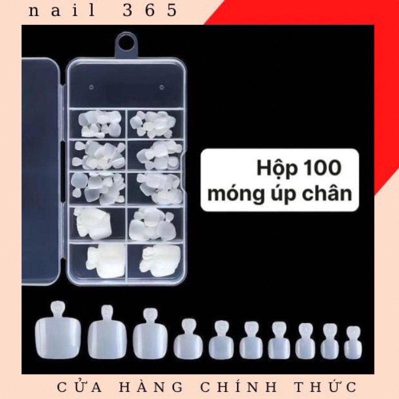 hộp 100 móng úp chân