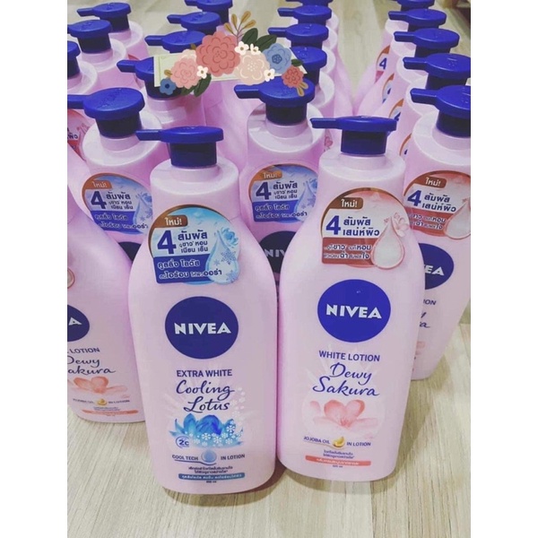 01 Chai Dưỡng Thể NIVEA EXTRA WHITE Chai To 525ml Có Vòi Thái Lan