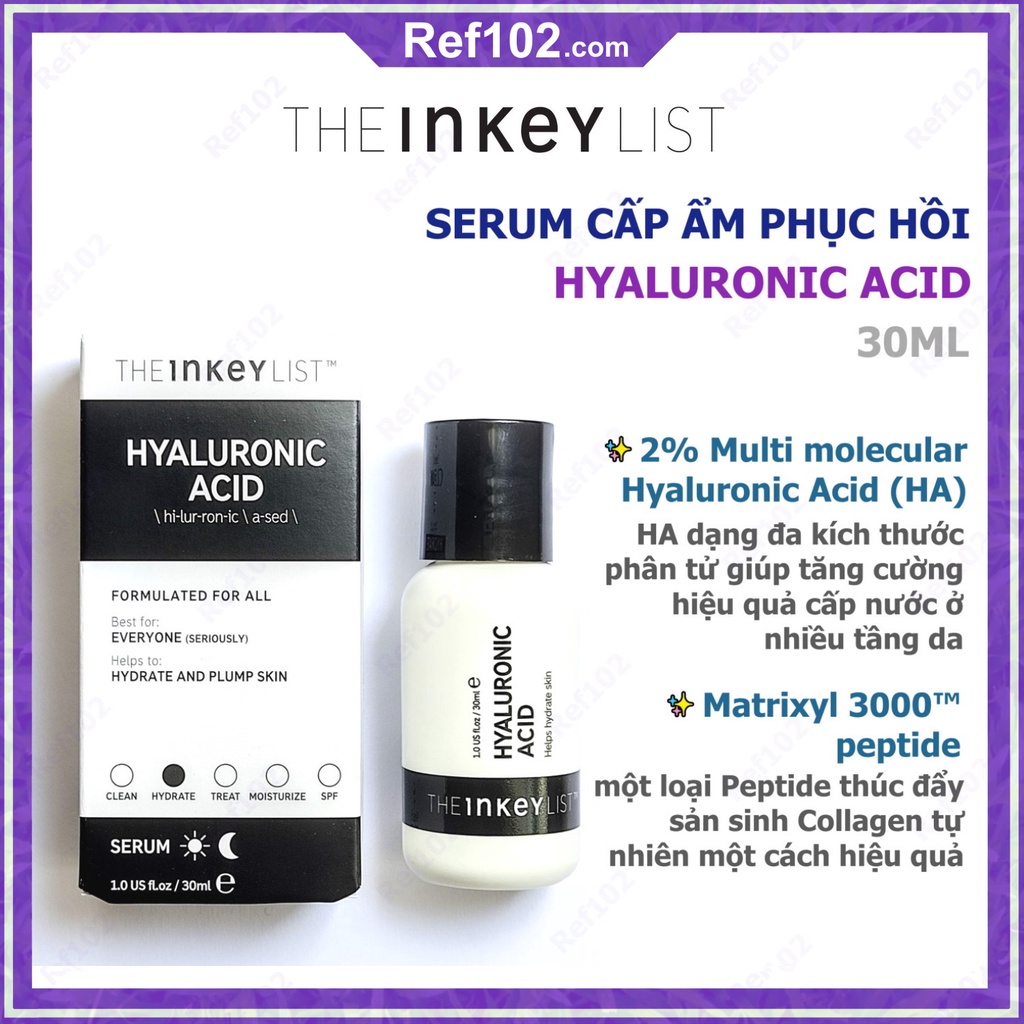 Serum cấp ẩm The INKEY List HA Hyaluronic Acid [Bill US]