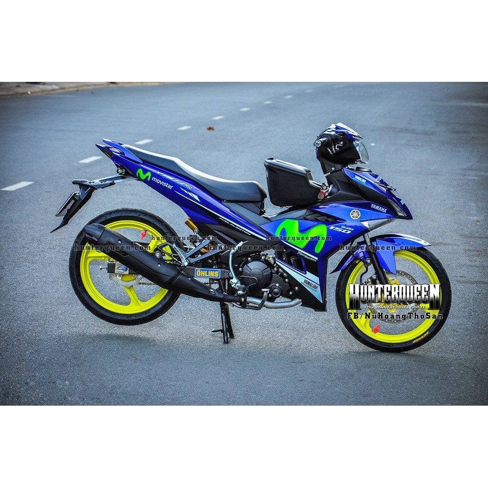 Tem rời dán xe Exciter 150. Movistar GP nổi bật. Bền màu, không bong tróc