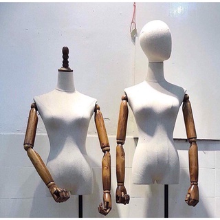 Manocanh nữ tay gỗ màu nâu