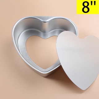 【HOME】Bánh 8 Inch Hình Trái Tim Khuôn Làm Bánh Bằng Hợp Kim Nhôm Hoàn Hảo Cho đám Cưới Sinh Nhật Gương Không độc Hại & Lành Mạnh Kết Thúc An Toàn