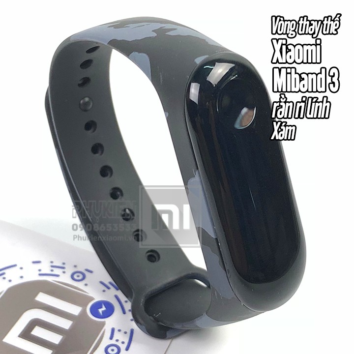 Vòng thay thế Xiaomi Miband 3 / 4 màu lính rằn ri