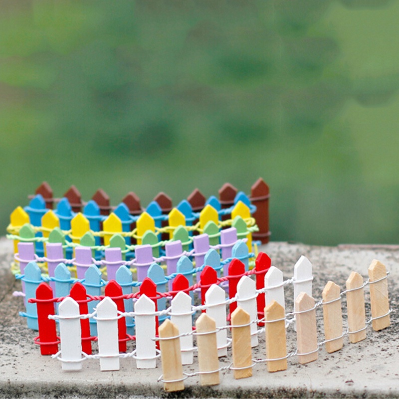 Bộ 2 hàng rào gỗ mini trang trí sân vườn tiện dụng