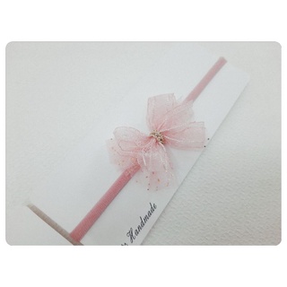 Băng đô handmade cho bé màu hồng
