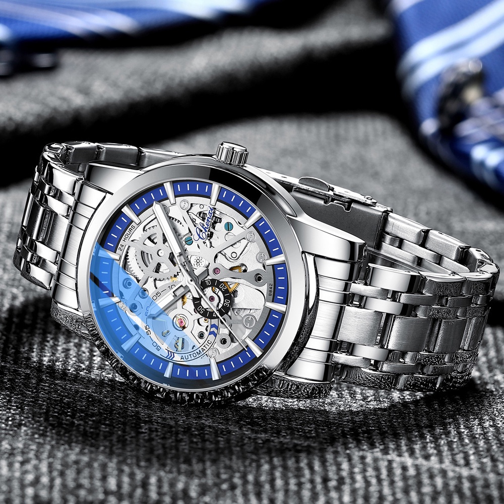 Đồng Hồ Cơ Tự Động Chexi Chất Liệu Thép Không Gỉ Chống Thấm Nước Sang Trọng Cho Nam