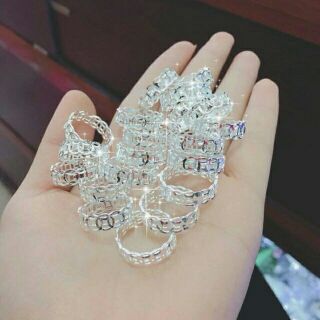 Nhẫn kim tiền bạc dày đẹp