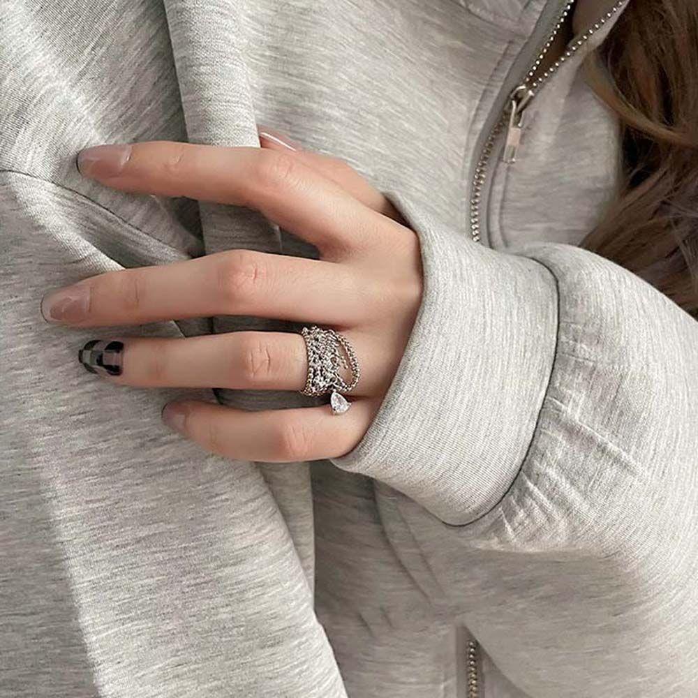 JARRED Nhẫn Dây Xích Phong Cách Gothic Thời Trang Cá Tính