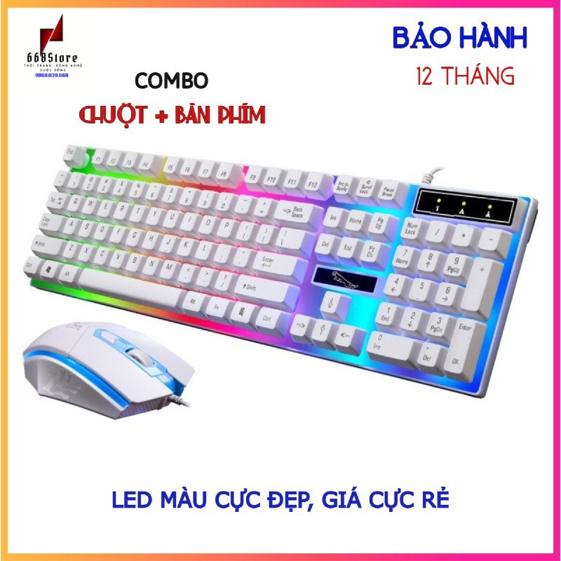 Bàn phím máy tính có LED kèm chuột G21, bàn phím giả cơ giá rẻ led sáng dùng ban đêm | WebRaoVat - webraovat.net.vn