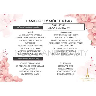 TINH DẦU NƯỚC HOA AROMA PHÁP
