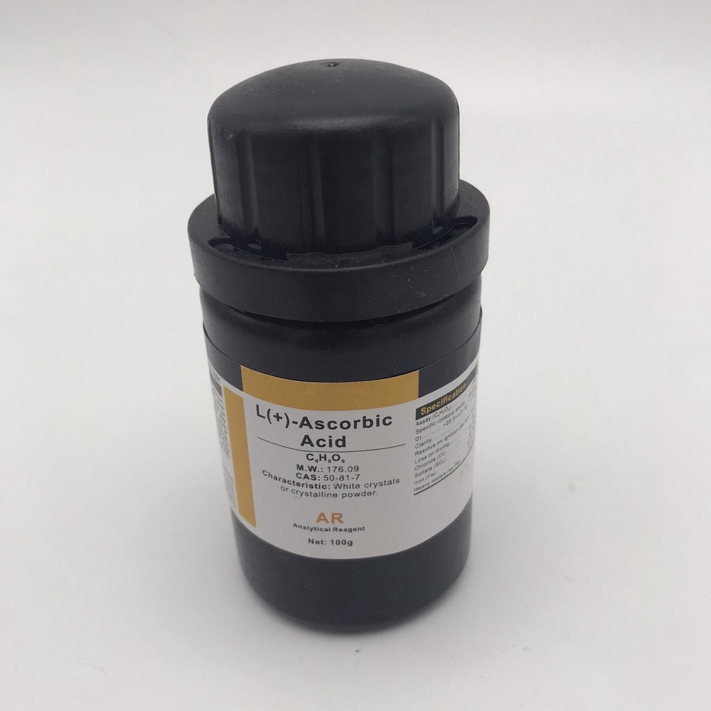 Hóa chất L-Ascorbic acid C6H8O6 Vitamin C Ascorbic axit lọ 100g