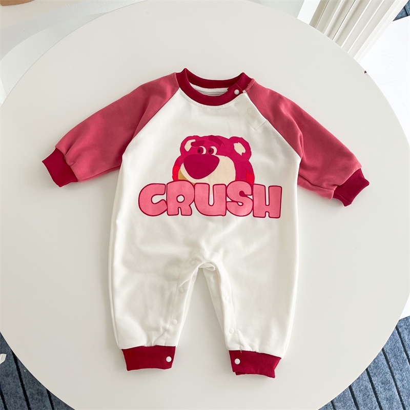 Bộ Áo Liền Quần Bằng Cotton Thoải Mái In Họa Tiết Gấu Raspberry 2023 Cho Nam Và Nữ