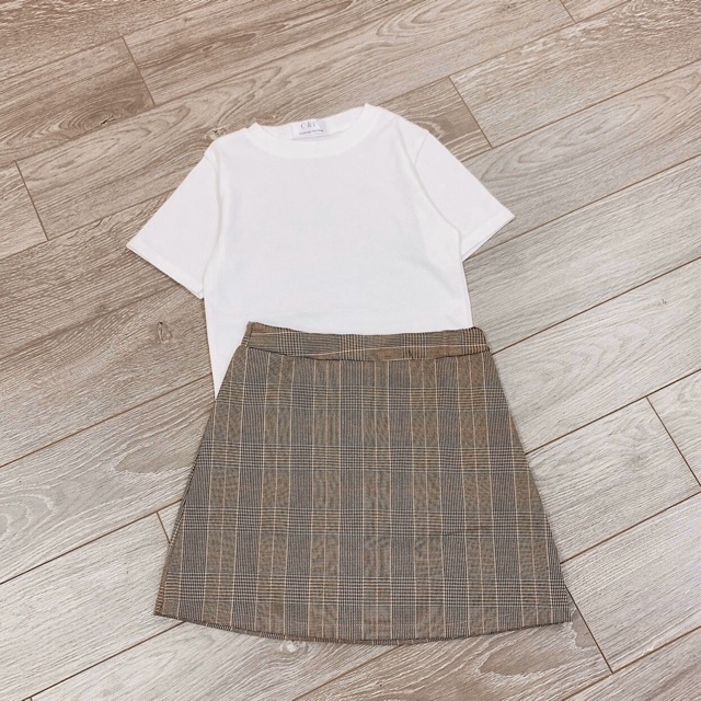 Sét áo thun gân+cv chữ A