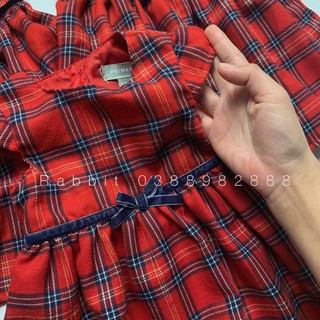 Váy kẻ caro đỏ - RABBITSHOP