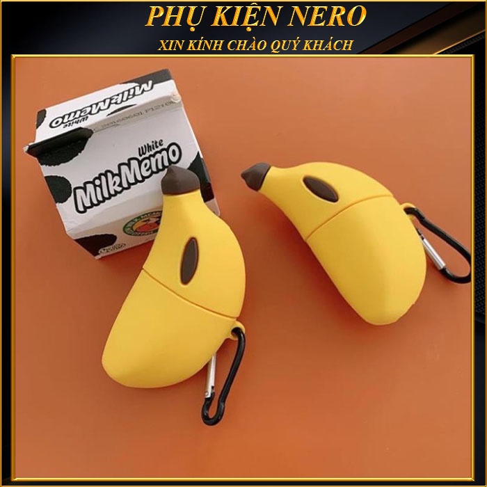 Vỏ Ốp Case bảo vệ tai nghe không dây bluetooth chống va đập hình Quả Chuối - [CAD]
