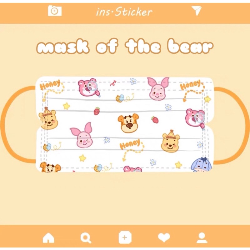 Khẩu Trang Y Tế Kháng Khuẩn Stickers Siêu Dễ Thương Hoạ Tiết Losto, Pooh, Disney...