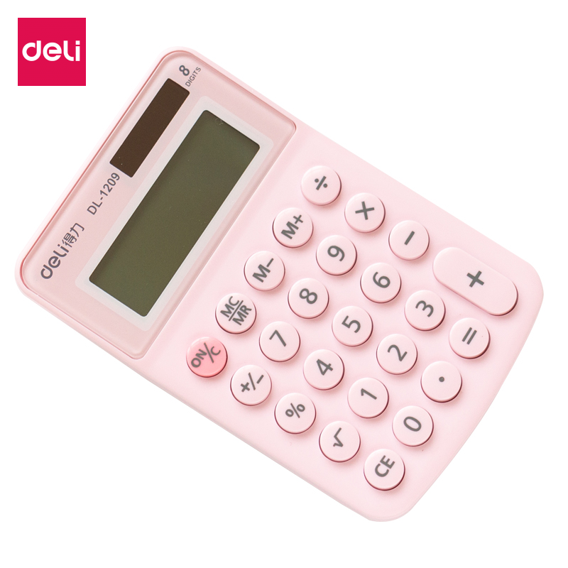 Máy tính bỏ túi DELI 1209A chạy bằng năng lượng mặt trời