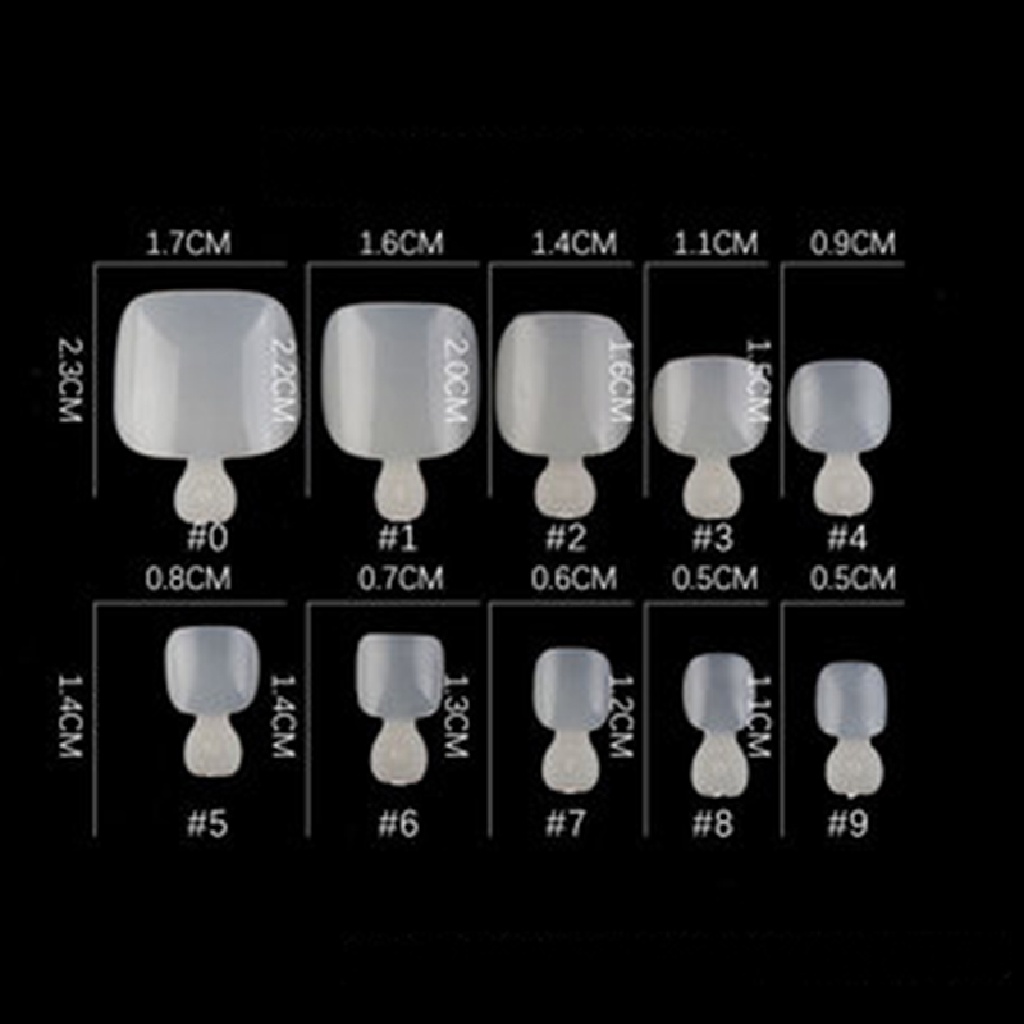 Hộp 100 Móng Chân Giả Bằng Acrylic Cao Cấp