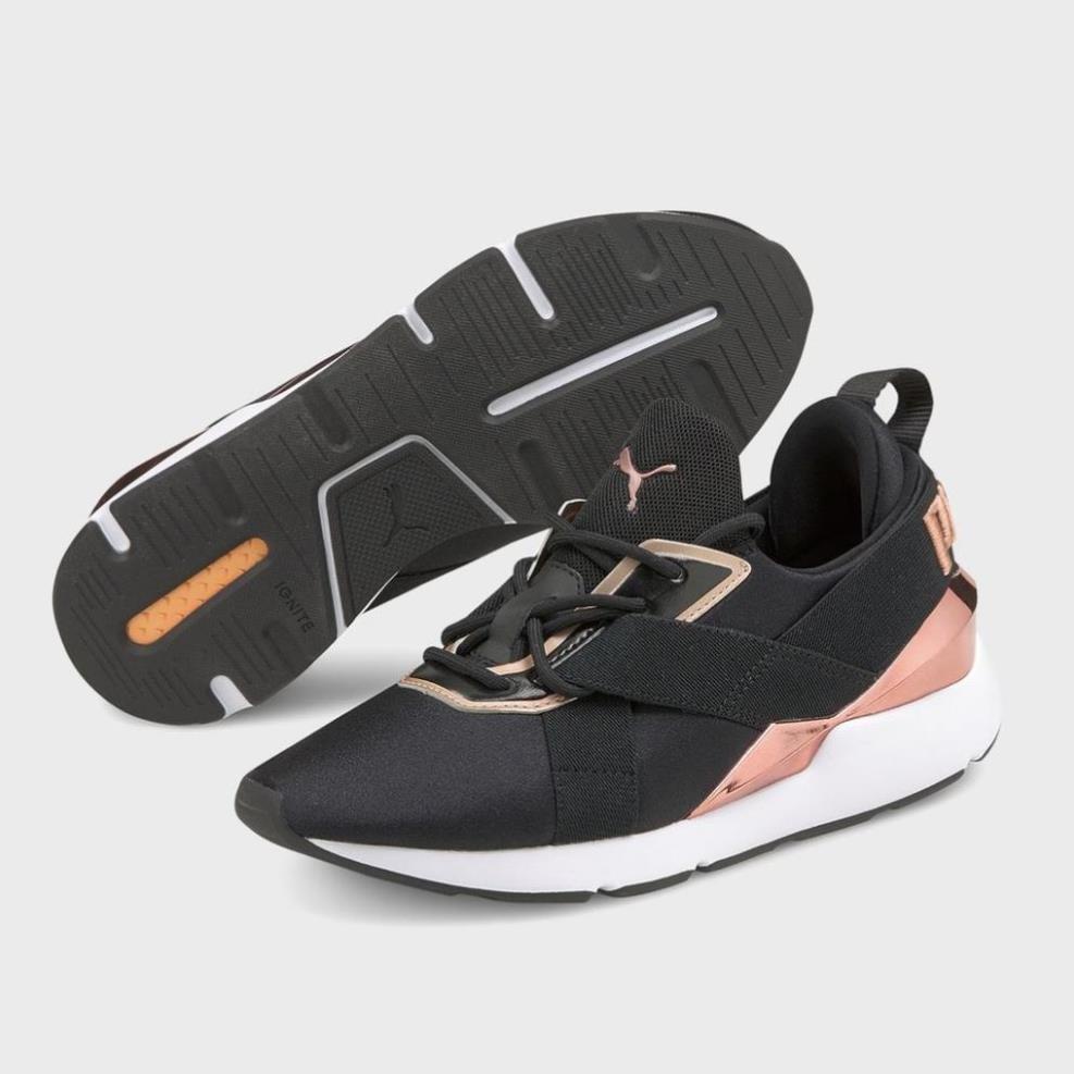 Giày Puma Nữ Chính Hãng 💙FREESHIP💙Puma Muse X3 Black Rose Gold - Giày Sneaker Thể Thao Nữ Puma - Simple Sneaker 🕸️ }