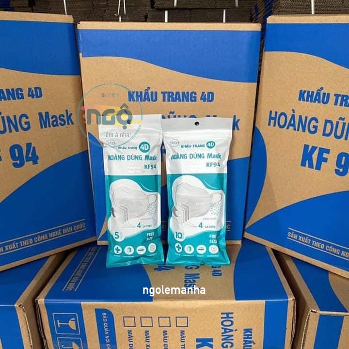 [CHÍNH HÃNG] Thùng 300 Khẩu Trang 4 Lớp 4D KF94 HD An Phong - Hoàng Dũng Mask Chống Bụi Mịn Và Kháng Khuẩn Hàn Quốc