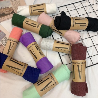 Áo thun nữ cổ tim nhiều màu chất thun cotton