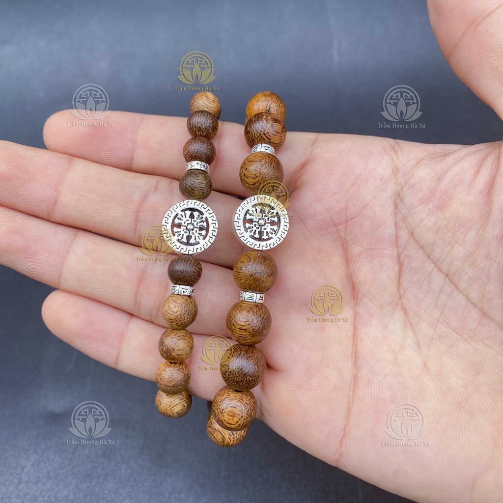 Vòng tay bánh xe luân hồi trầm hương HÀ XÁ bình an, may mắn và tài lộc