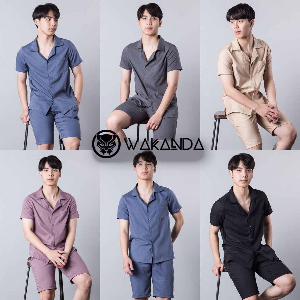 [FREESHIP] Bộ đũi nam thời trang, Set đũi thái cổ bẻ tay ngắn cao cấp Wakanda | BigBuy360 - bigbuy360.vn