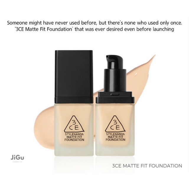 Kem Nền 3CE MATTE FIT FOUNDATION