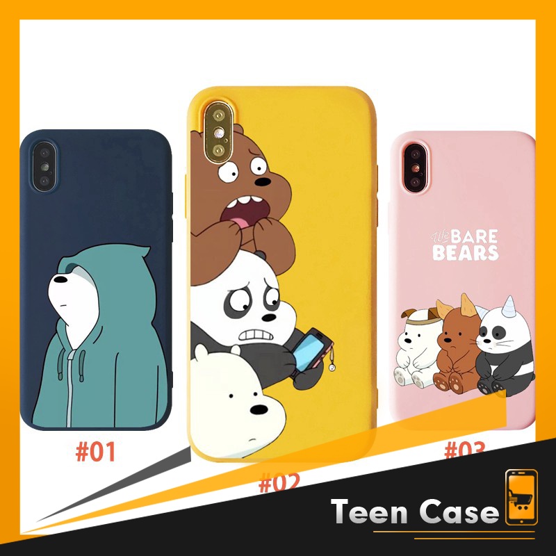 Ốp lưng Iphone FREESHIP 50K hình 3 chú gấu cho điện thoại iphone 6 6s 6P 6sP 7P 8P X XS