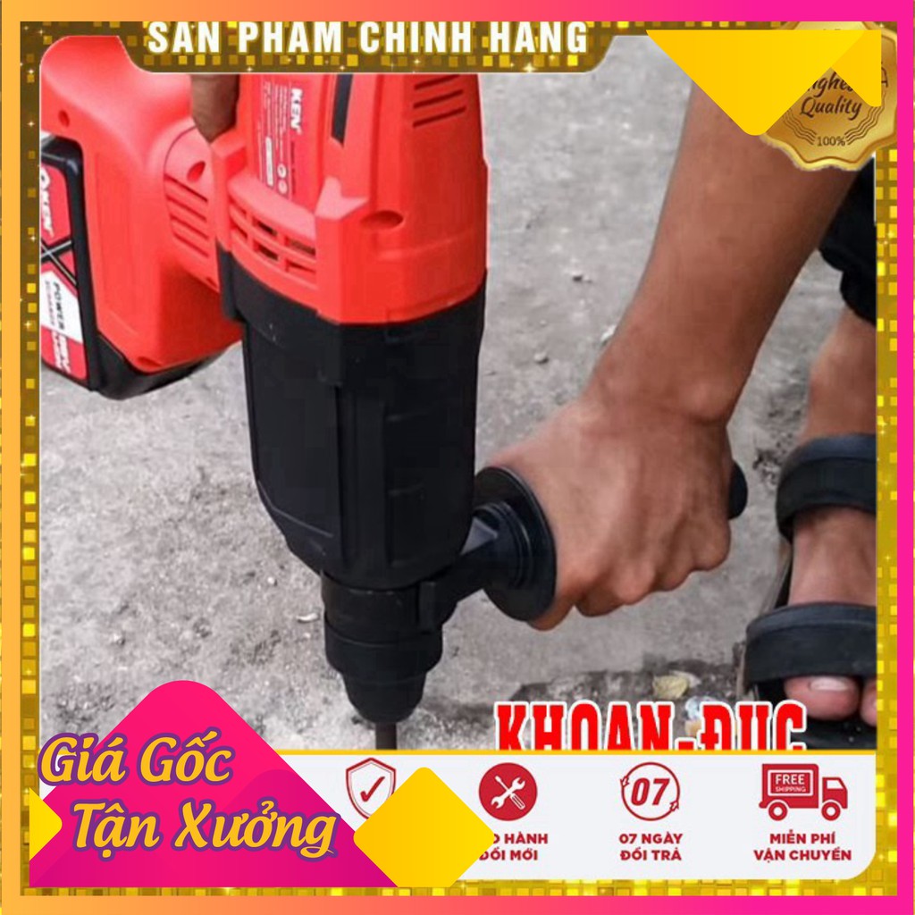 [ GIÁ HỦY DIỆT ]  Máy Khoan Đục Bê Tông Pin 88V KEN 3 chức năng, động cơ không chổi than tặng mũi khoan