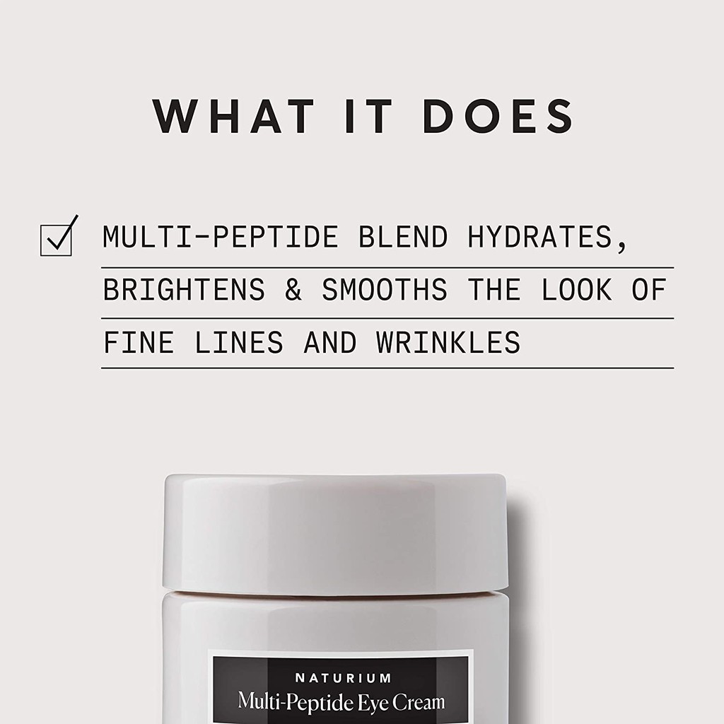 Multi-Peptide Eye Cream - 0,5 oz, Chống nếp nhăn, Giảm quầng thâm dưới mắt,Kem cho vùng mắt của Naturium | BigBuy360 - bigbuy360.vn