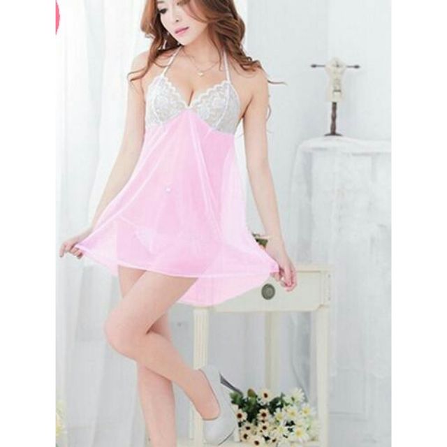 🌸 Set váy ngủ kèm quần chip lọt khe quyến rũ mẫu M1