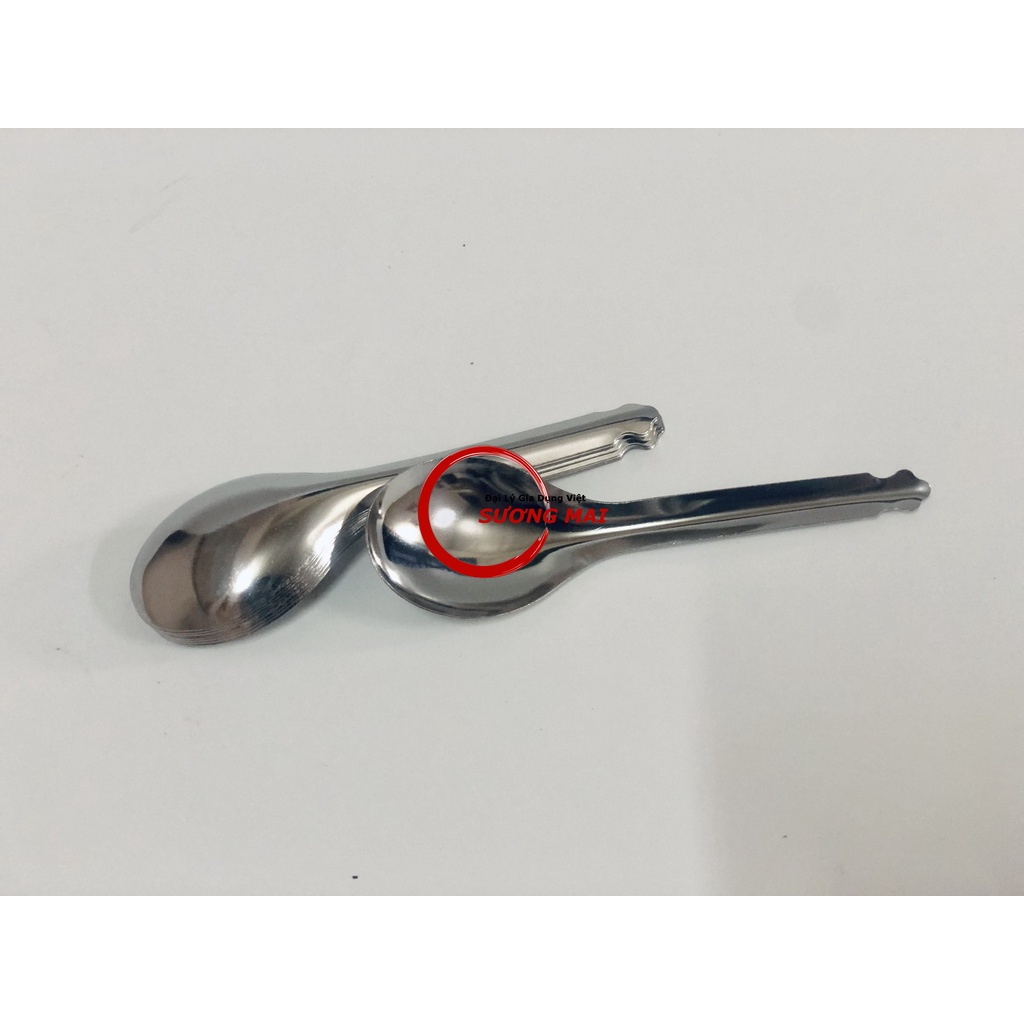 Set 10 Muỗng Thìa Nĩa INOX 304 ăn cơm Muỗng Canh, Phở, cà phê Inox